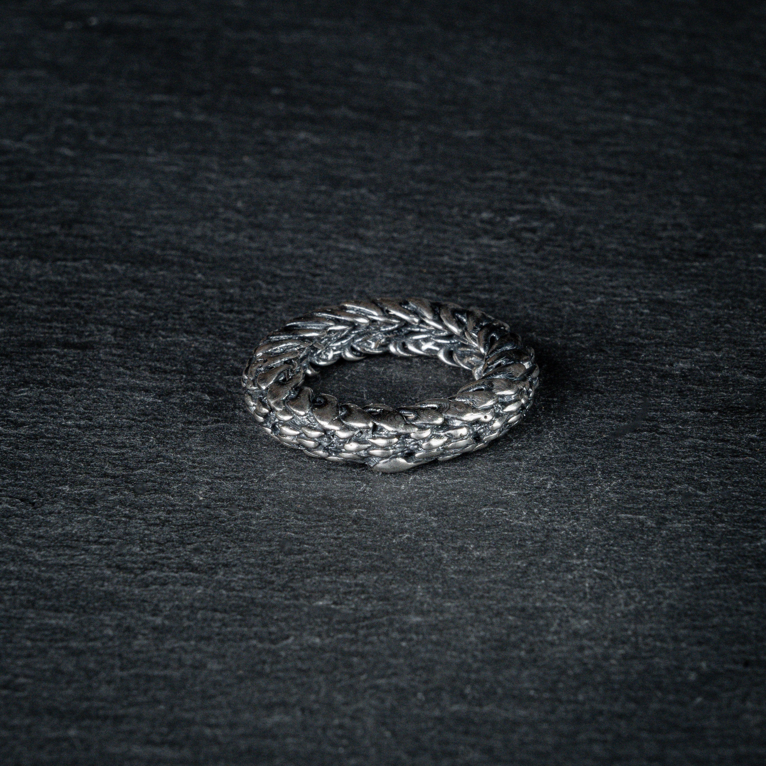 Silver ring 'FIBON'  – organic spiraling curves reflecting nature’s harmony and proportionality